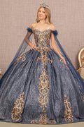 Robe de bal décolletée métallisée par Elizabeth K GL3107