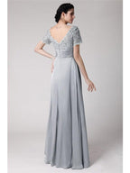 Vestidos para mãe da noiva com bainha/coluna, quadrados, aplicações de contas, cetim elástico