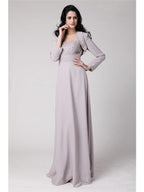 Etui-Linie/Spalte Trägerlos Ärmellos Perlenbesetzt Falten Chiffon Brautmutterkleider