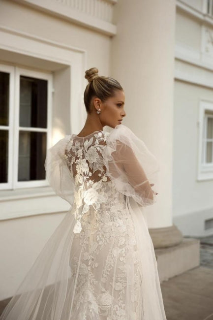 Noble sweetheart sleeveless mermaid lace Wedding dresses