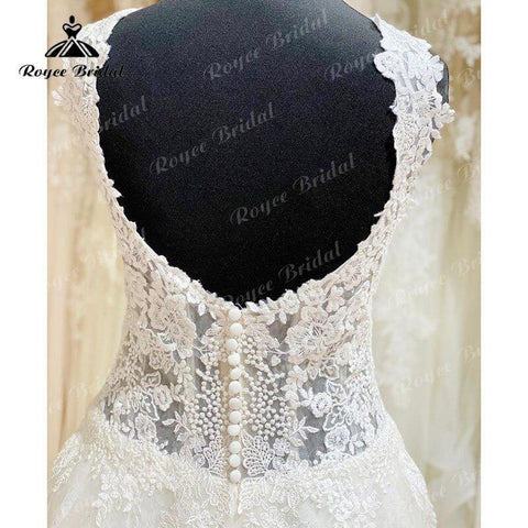NumberSea 2022 Robe Mariee A-linie Brautkleid V-ausschnitt Spitze Applique Backless Gericht Tank Brautkleid vestido de noiva praiano nach Maß 
