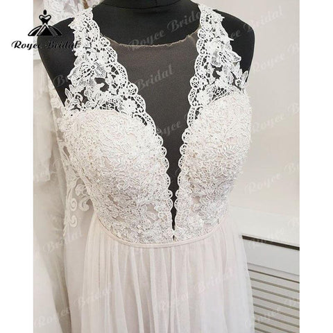 NumberSea 2025 vestidos boda Civil Boho Spitze Mieder Tüll Ärmellos A-Linie Strandhochzeitskleid für Frauen vestido novia sencillo Elegant 