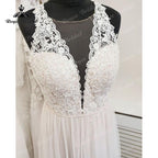 NumberSea 2025 vestidos boda civil Boho Lace Bodice Tulle Sleeveless A Line Beach Wedding Dress for Women vestido novia sencillo Elegant