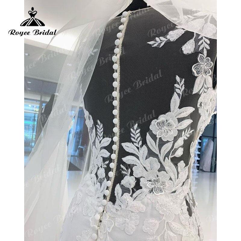 NumberSea Backless Mermaid/Trumpet Boho Wedding Dress 2025 Robe Satin Elegant Bridal Boho Long Receiption Party Gowns New Mariage Cut-out