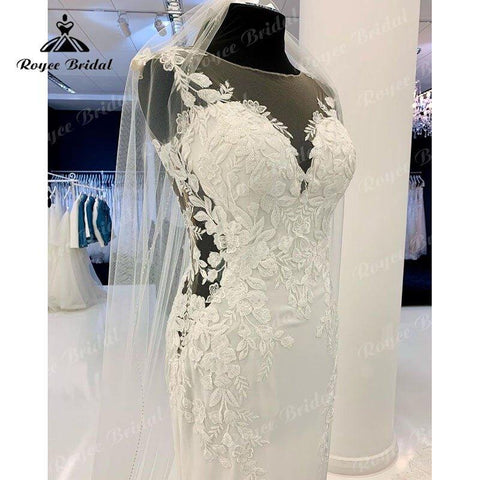 NumberSea Rückenfreies Meerjungfrau/Trompete Boho Hochzeitskleid 2025 Robe Satin Elegantes Brautkleid Boho Lange Empfangsparty Kleider Neue Mariage Cut-out 