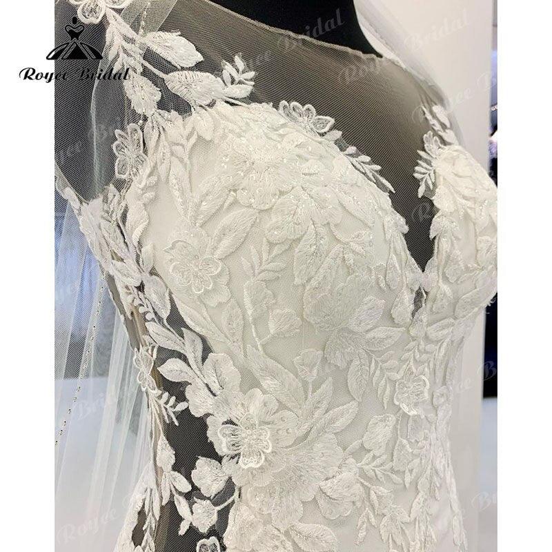 NumberSea Backless Mermaid/Trumpet Boho Wedding Dress 2025 Robe Satin Elegant Bridal Boho Long Receiption Party Gowns New Mariage Cut-out