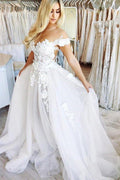 Robe de mariée longue en dentelle avec dos ouvert et bretelles tombantes NumberSea, robe de fée pour mariage, modèle MW420