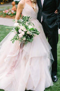 Robe de mariée NumberSea en tulle à dos nu avec bretelles spaghetti, robe de bal, modèle MW580