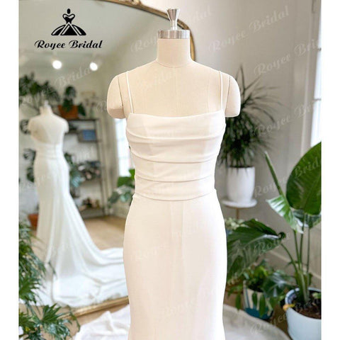 NumberSea Strand Meerjungfrau/Trompete Boho Weicher Satin Falten Frauen Brautkleid Sweep Schleppe Off Shouler Brautempfang Hochzeitsfeier Kleid 2025 