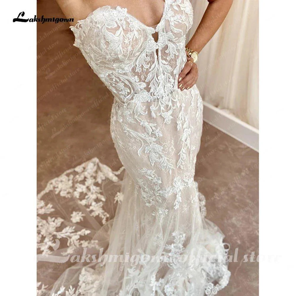 NumberSea Beach Off White Off Shoulder Boho Wedding Dress 2025 Women Mermaid Bridal Gown vestidos para mujer