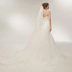 NumberSea Beach Wedding Dresses Vestido Noiva Simple White Tulle V-neck Bridal Gown robe de mariage vestido de noiva sereia