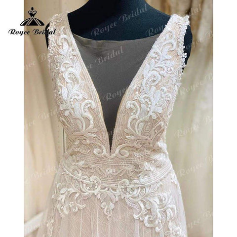 NumberSea Erröten Rosa Hochzeit Kleid Tank V-ausschnitt Spitze Applique Ärmellose Split Side Shiny Hochzeit Kleider vestido de novia de tul brautkleid 