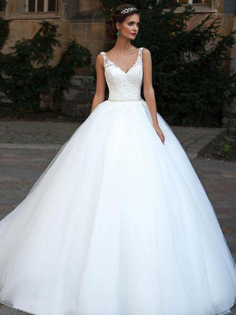 NumberSea Boho Wedding Dresses Sexy V Neck Lace Applique A Line Backless Sequined Sashes Bridal Gown Custom Plus Size Bride Dress