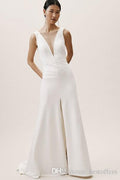 NumberSea Combinaisons Bohomain robes de mariée sans manches