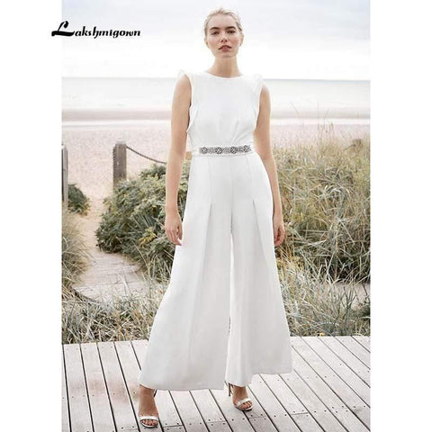 NumberSea Bohomain Overalls Brautkleider O Neck Sexy