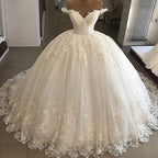 NumberSea Bridal Gowns Ball Gown Lace Applique Wedding Dress