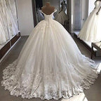 NumberSea Bridal Gowns Ball Gown Lace Applique Wedding Dress