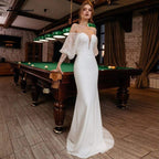 NumberSea Bridal Mermaid Wedding Dress Satin Sexy Women Lace