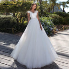 NumberSea Bridal White Dresses Tulle Wedding Dresses