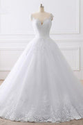 Vestiti da Sposa NumberSea con Scollo a Cuore e Maniche a Cappuccio in Pizzo Bianco Online, Abiti da Sposa Economici, MW427