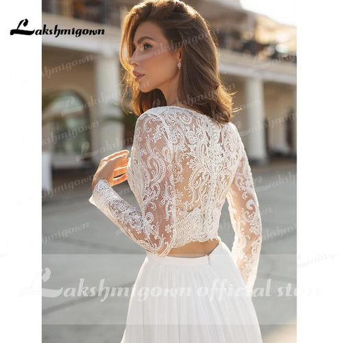 NumberSea Robes de mariée plage charmantes Dentelle A-Ligne
