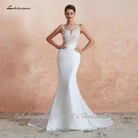 NumberSea Günstige Boho Brautkleid Meerjungfrau Sexy Hochzeit Party Kleider