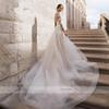 NumberSea Günstige weiße Jumpsuits A-Linie Brautkleider Sweetheart Spitze Satin mit Überröcken Brautkleider Hosenkleid Vestidos De Novia