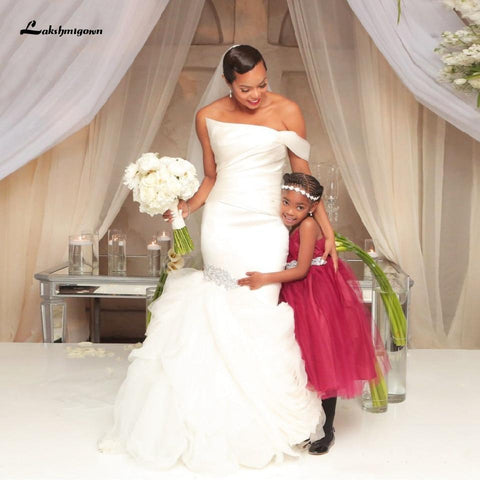 NumberSea Chic Afrikanische Meerjungfrau Hochzeit Kleid Dubai Brautkleider