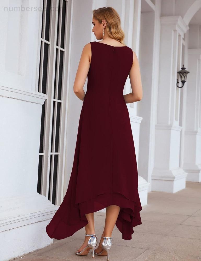 Vestidos de chiffon plus size para mãe da noiva com casaco e vestidos de cerimónia para casamento SEA28073 