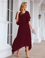 Vestidos de chiffon plus size para mãe da noiva com casaco e vestidos de cerimónia para casamento SEA28073 