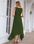 Vestidos de chiffon plus size para mãe da noiva com casaco e vestidos de cerimónia para casamento SEA28073 