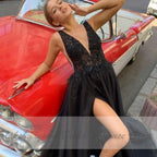 NumberSea Classic Bridal Sexy Gothic Black Wedding Dress