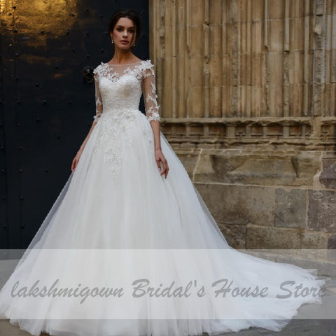 NumberSea Country Princess Brautkleid mit Ärmeln