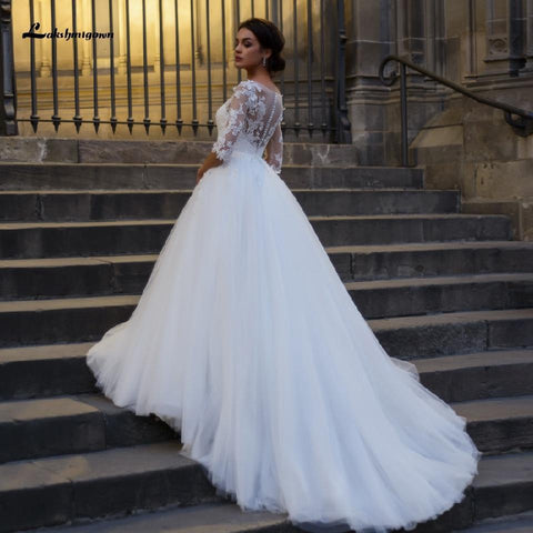 NumberSea Country Princess Brautkleid mit Ärmeln