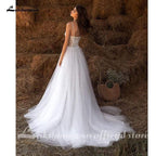 NumberSea Crystal Wedding Dress Off The Shoulder Bridal