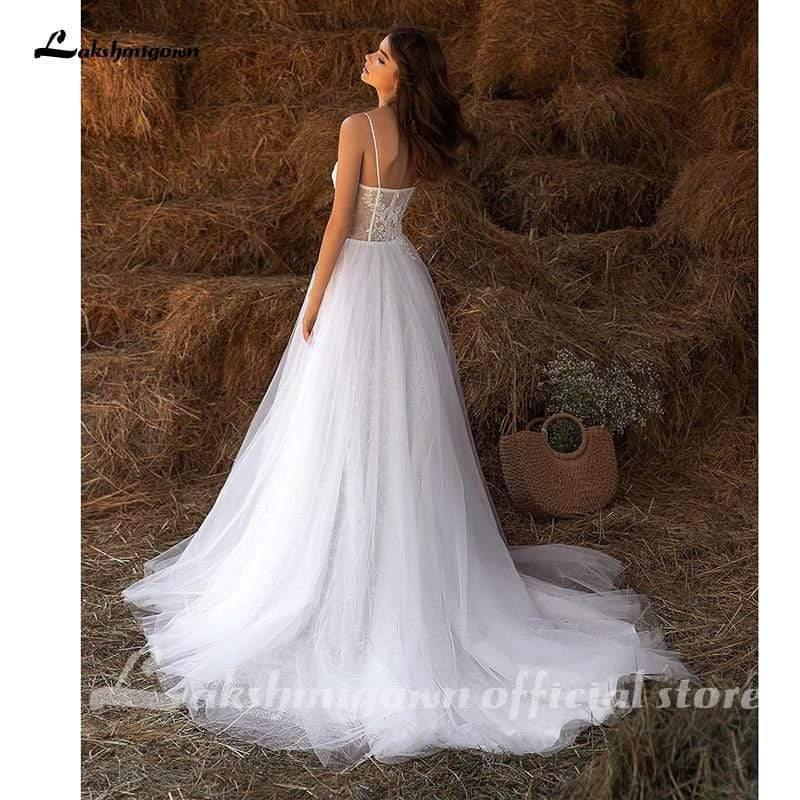 NumberSea Crystal Wedding Dress Off The Shoulder Bridal