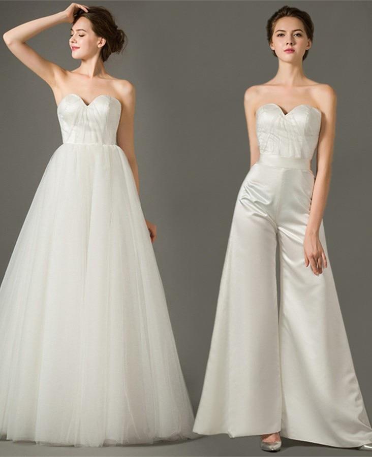 NumberSea Detachable Skirt wedding dresses bridal jumpsuits