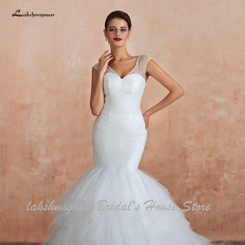 NumberSea Dubai Afrikanisches Meerjungfrau-Brautkleid mit Schnürung am Rücken, luxuriös