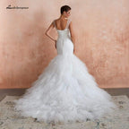 NumberSea Dubai African Mermaid Wedding Dress Lace Up Back Luxury