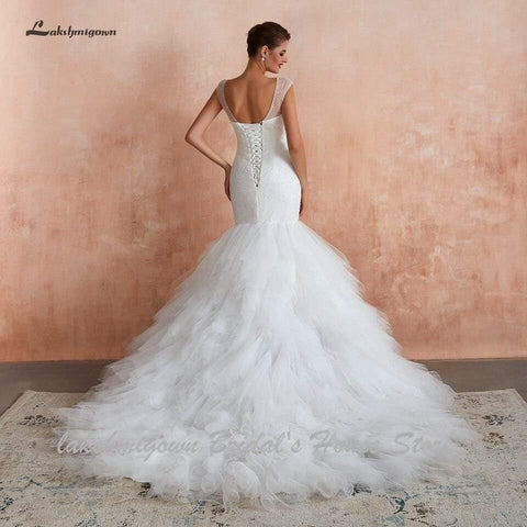 NumberSea Dubai Afrikanisches Meerjungfrau-Brautkleid mit Schnürung am Rücken, luxuriös