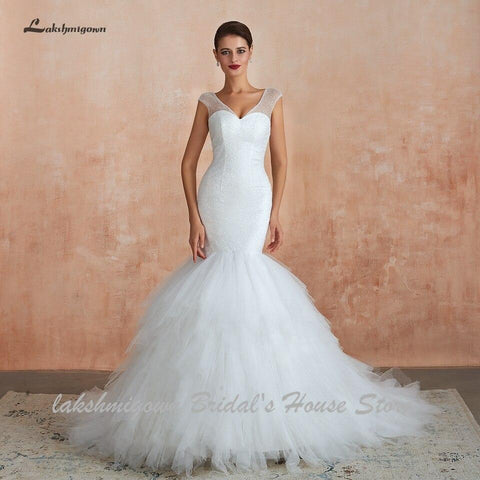 NumberSea Dubai Afrikanisches Meerjungfrau-Brautkleid mit Schnürung am Rücken, luxuriös