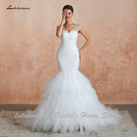 NumberSea Dubai Afrikanisches Meerjungfrau-Brautkleid mit Schnürung am Rücken, luxuriös