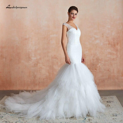 NumberSea Dubai Afrikanisches Meerjungfrau-Brautkleid mit Schnürung am Rücken, luxuriös
