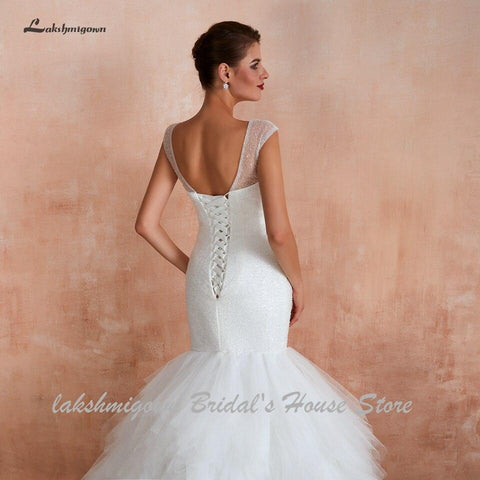 NumberSea Dubai Afrikanisches Meerjungfrau-Brautkleid mit Schnürung am Rücken, luxuriös