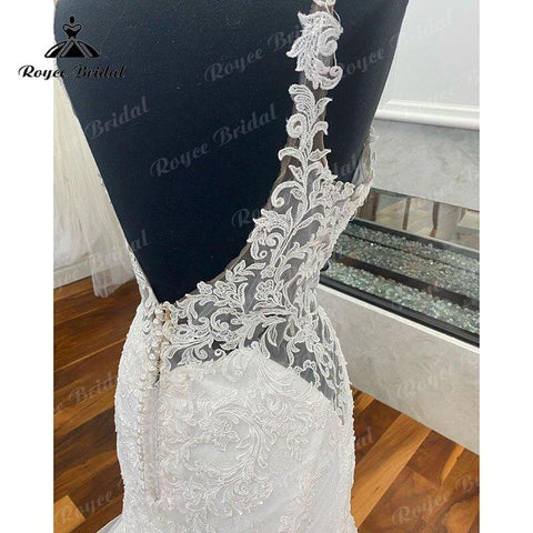 NumberSea Elegante Spitze Appliques Meerjungfrau/Trompete Tüll Oansatz Hochzeit Kleid Open Back Braut Hochzeit Kleider vestido de casamento princesa 