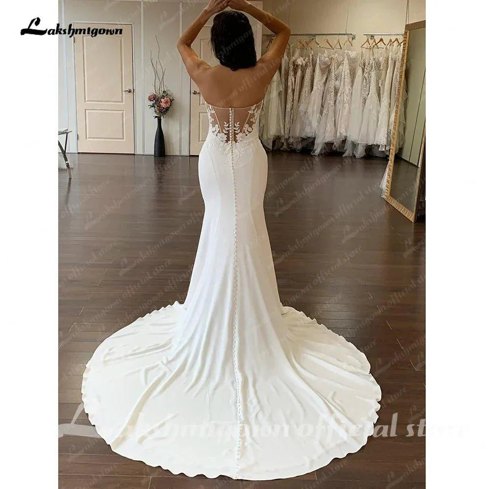 NumberSea Exquisite Lace Mermaid Wedding Dresses for Women Boho Bridal Gown Bohemian Bride Dress 2025 Robe De Mariage