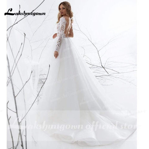 NumberSea Langärmliges Brautkleid A-Linie