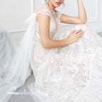 NumberSea Luxurious Boho Wedding Dress Lace Beach Wedding Gowns