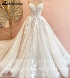NumberSea Luxurious Court Train Wedding Dress 2025 Vestido Civil Tulle Wedding Dresses Sleeveless Lace Bodice Bridal Gown  Robe de mariee