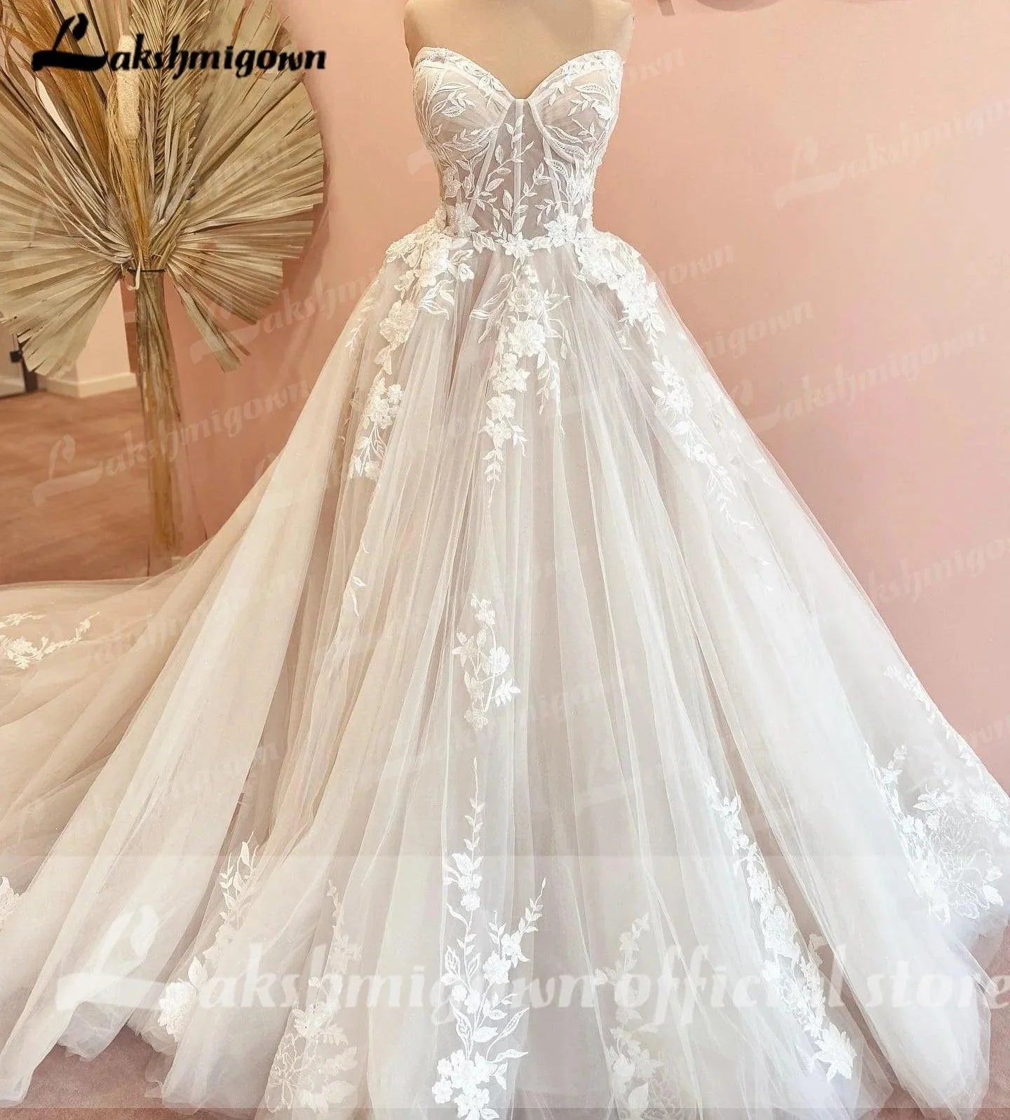 NumberSea Luxurious Court Train Wedding Dress 2025 Vestido Civil Tulle Wedding Dresses Sleeveless Lace Bodice Bridal Gown  Robe de mariee